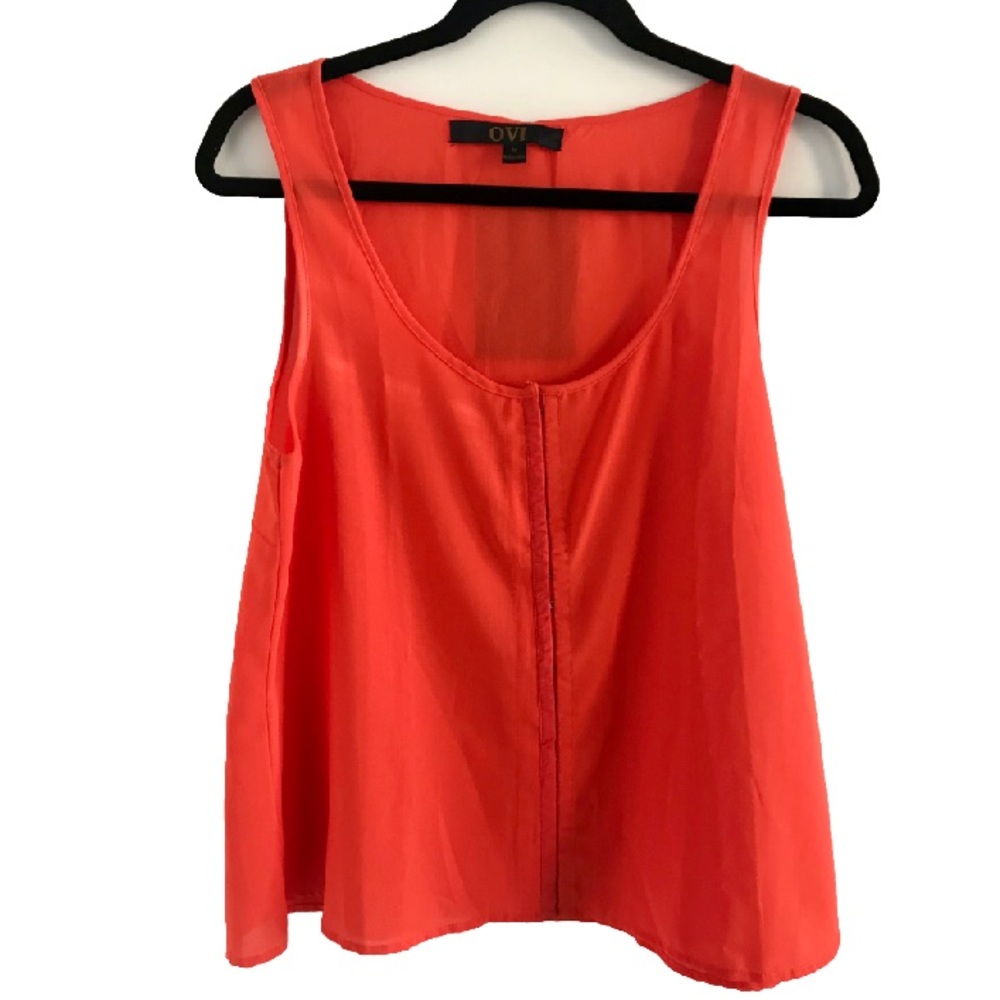 OVI Orange Sleeveless Blouse